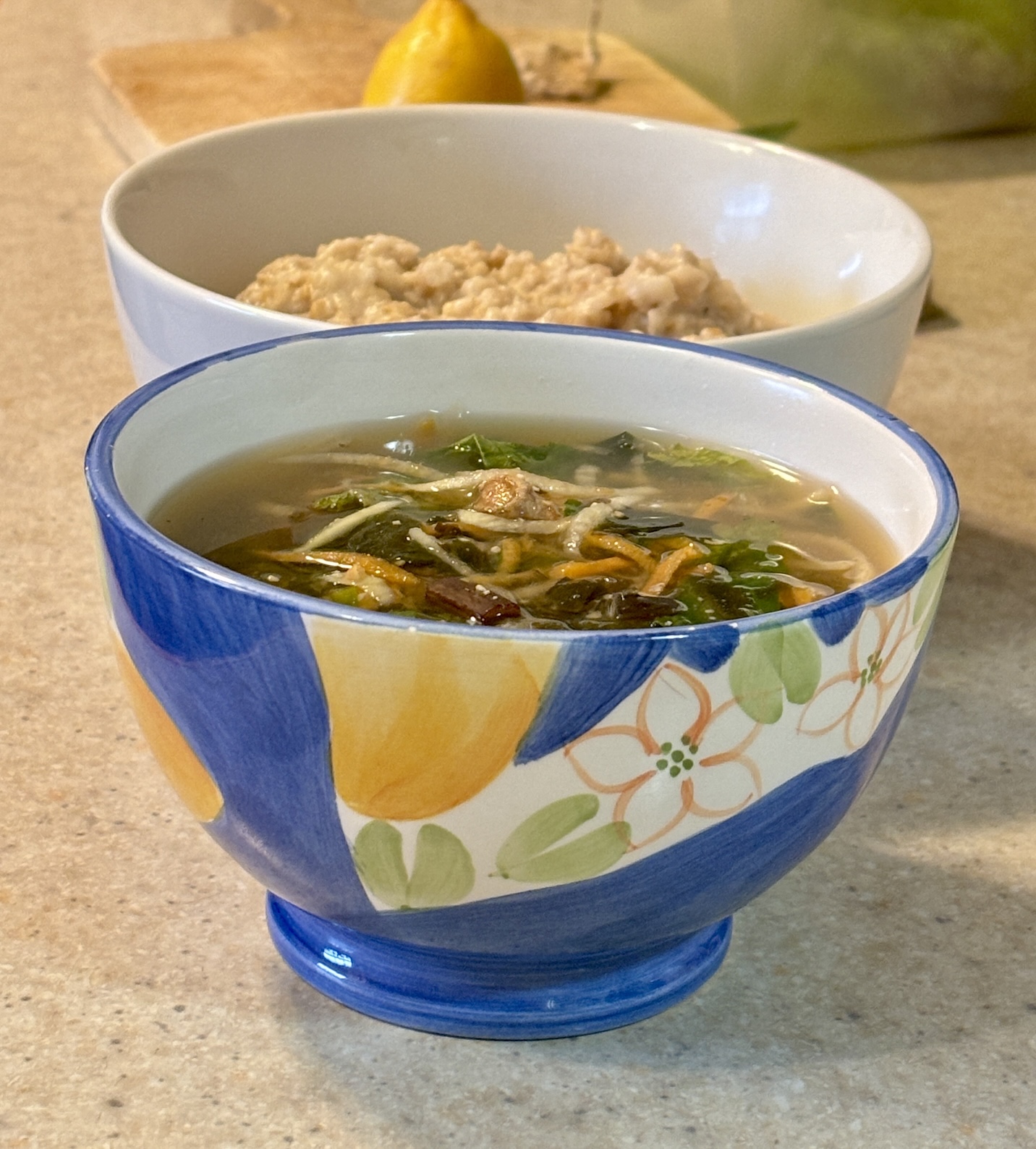 Oat Millet Porridge with Miso Soup Oat Millet Porridge with Miso Soup