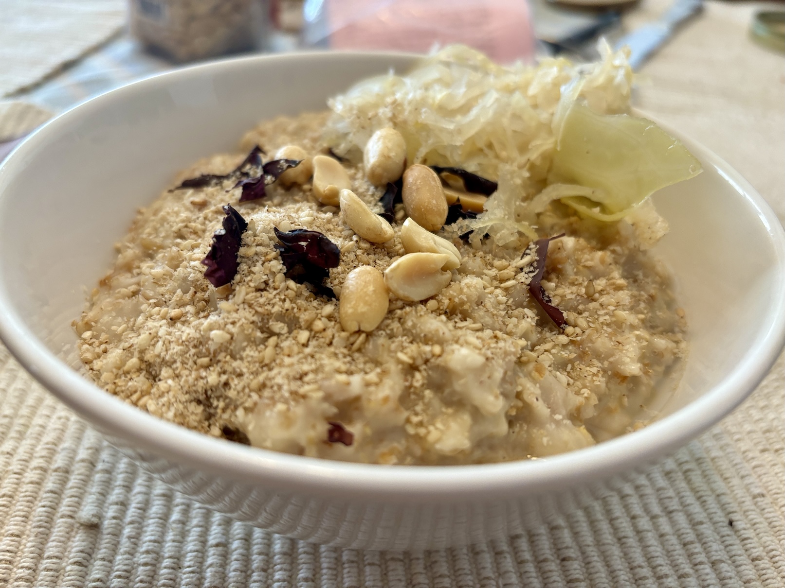 BF Oat Barley Porridge with Dulse & Sauerkraut