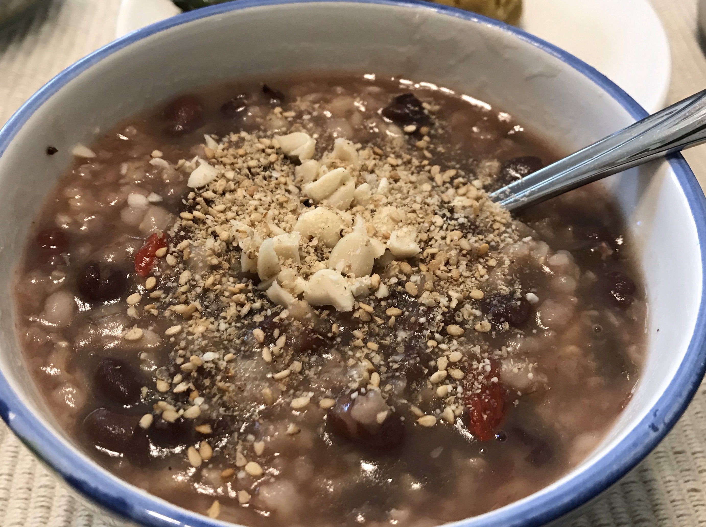 Macrobiotic Brown Rice and Aduki Bean Breakfast Congee