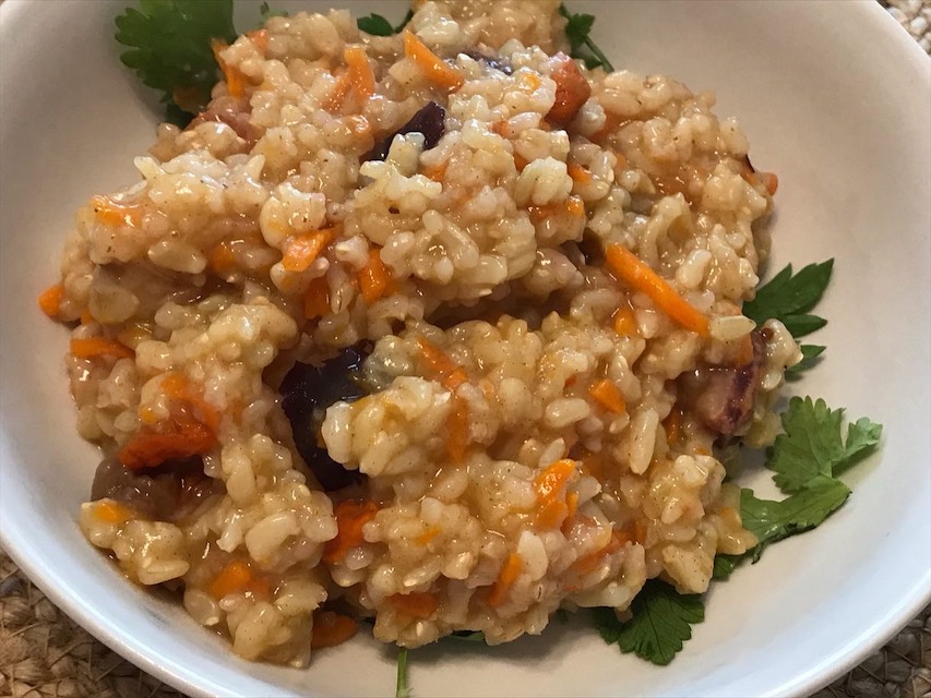 Brown Rice Congee With Carrot & Cilantro Brown Rice Congee With Carrot & Cilantro