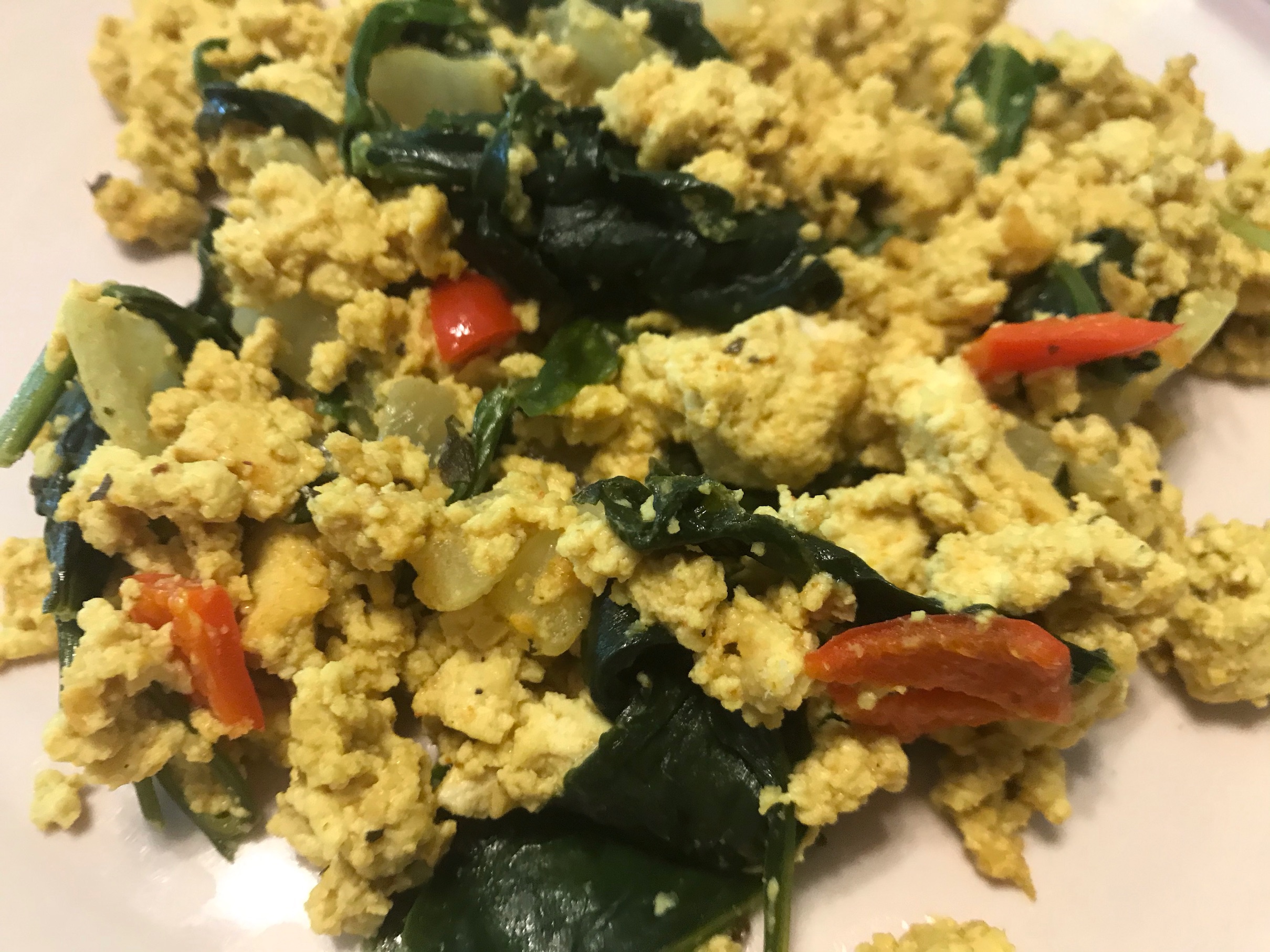 Tofu Scramble with Spinach