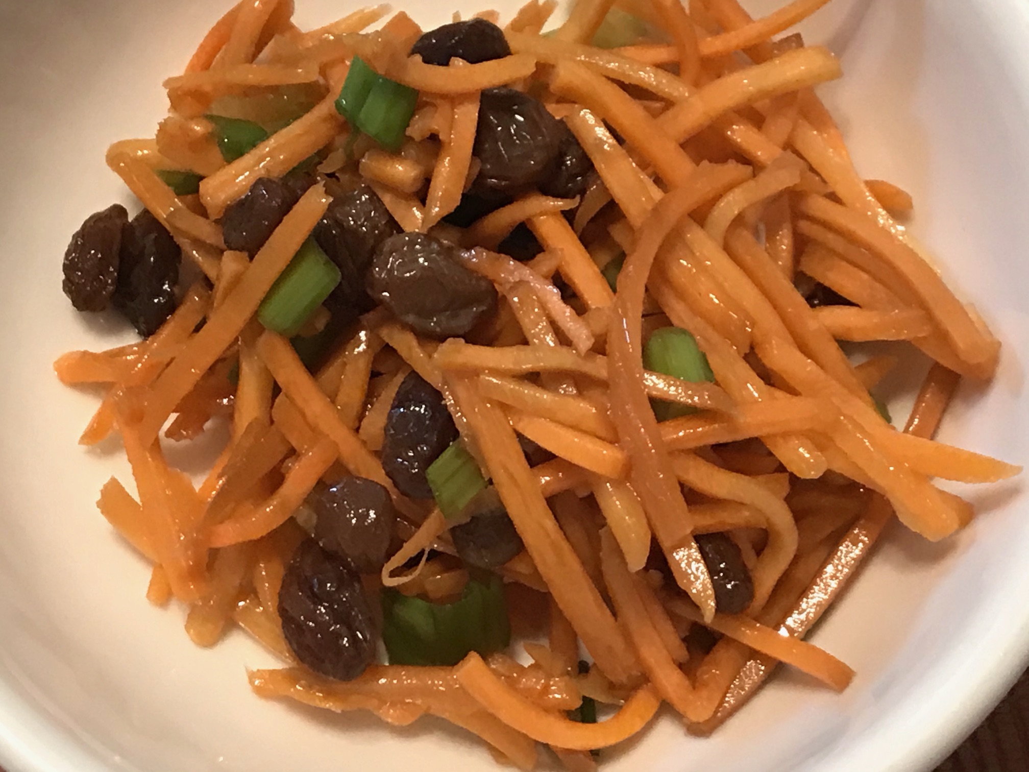 Carrot Raisin Salad with Scallions Carrot Raisin Salad with Scallions