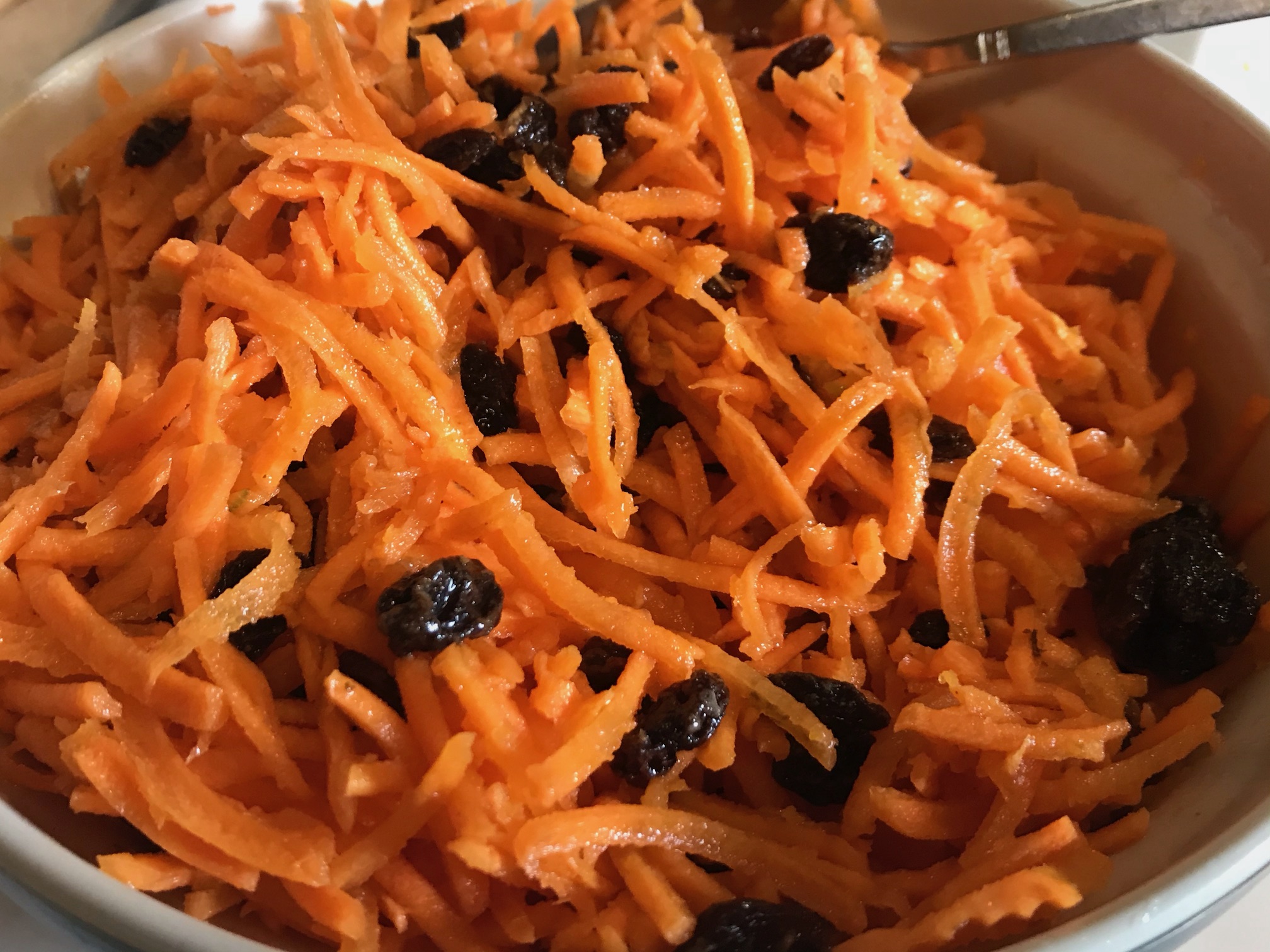 Shredded Carrot Salad with Raisins  Shredded Carrot Salad with Raisins
