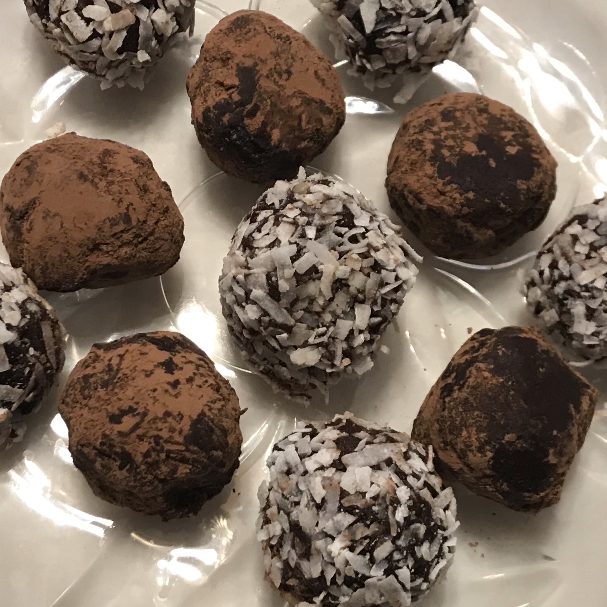 Dried Fruit Truffles on crystal plate #3