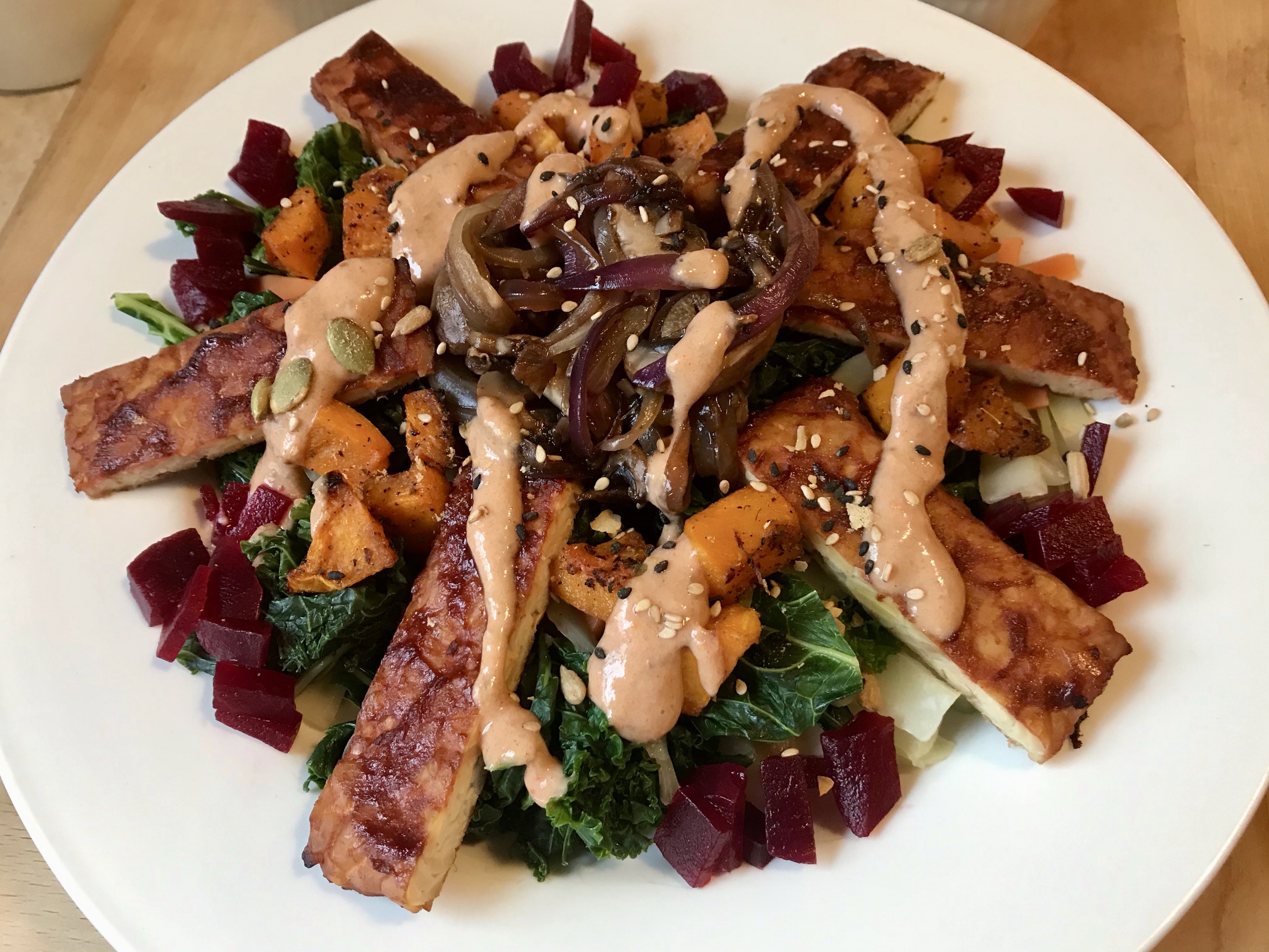 Tempeh & Kale w/ Creamy Chipotle Dressing
