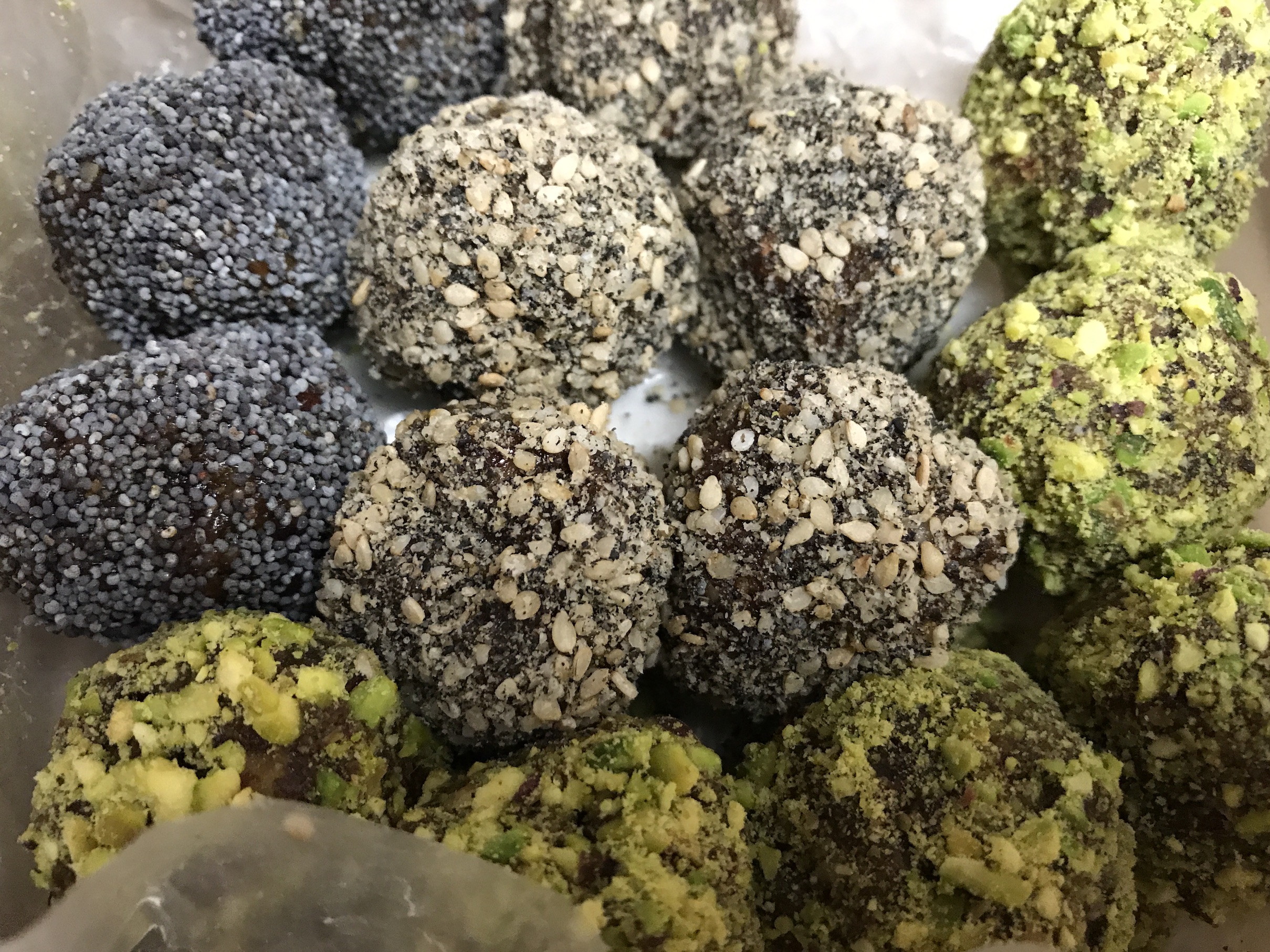 Fruit Truffles Rolled in Seeds & Nuts