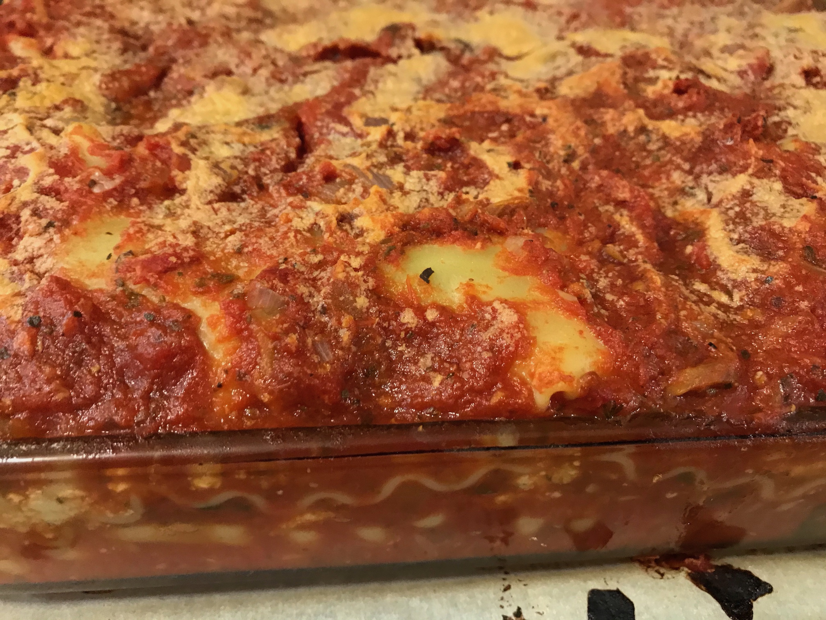 Lasagna with Tofu Ricotta & Spicy Marinara Lasagna with Tofu Ricotta & Spicy Marinara