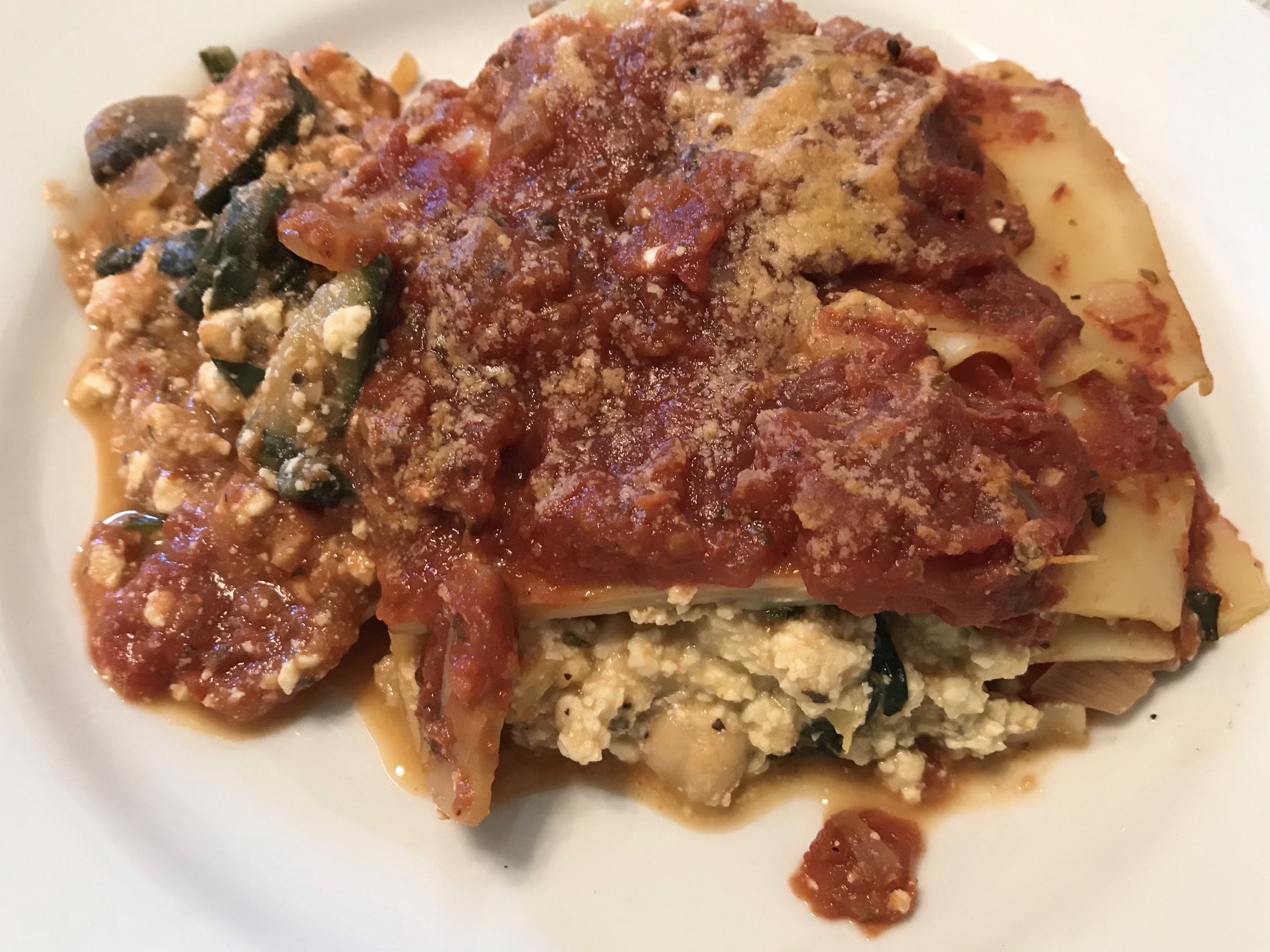Lasagna with Tofu Ricotta & Spicy Marinara Sauce Lasagna with Tofu Ricotta & Spicy Marinara Sauce