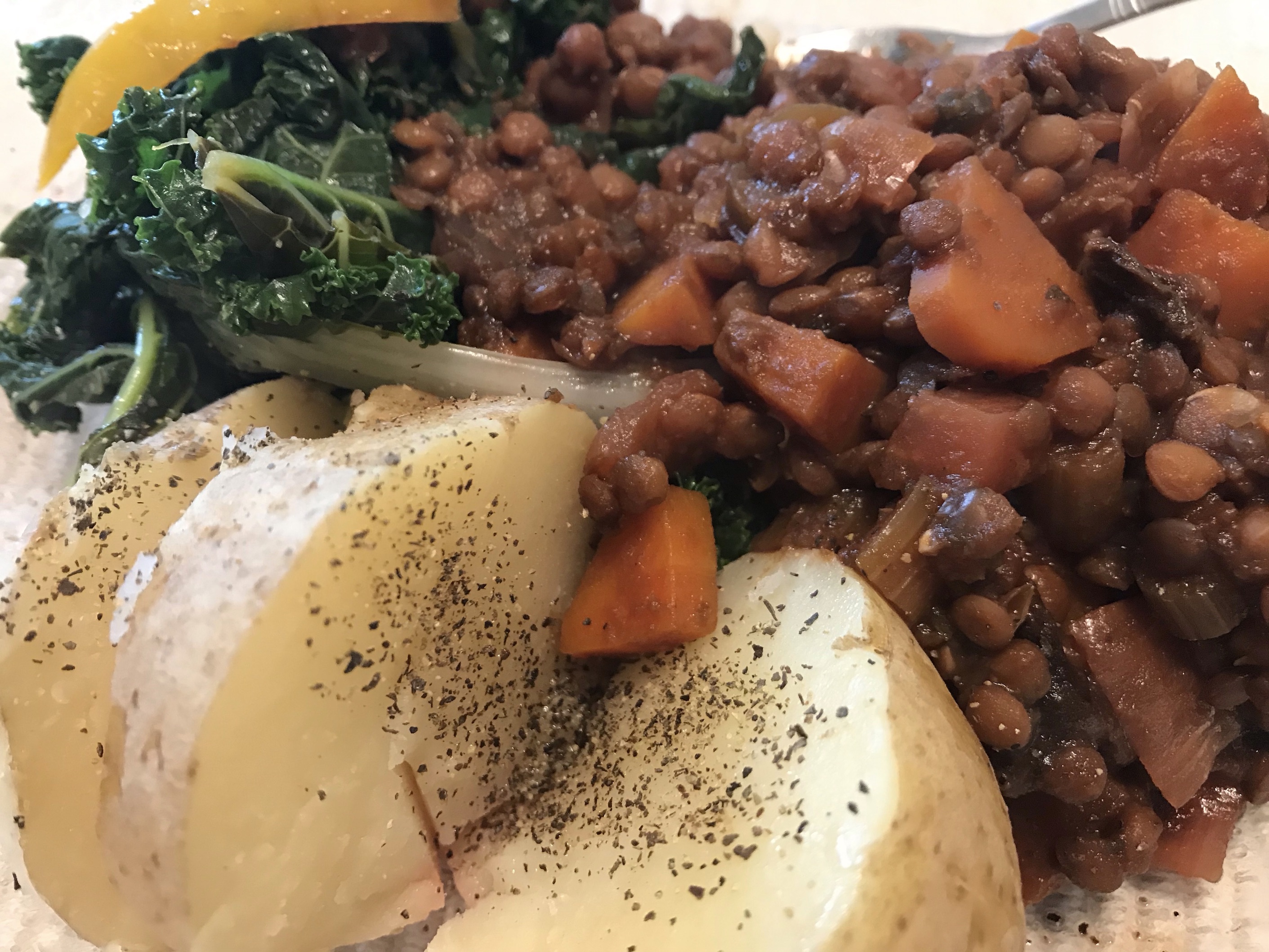 Potato, Lentils & Kale