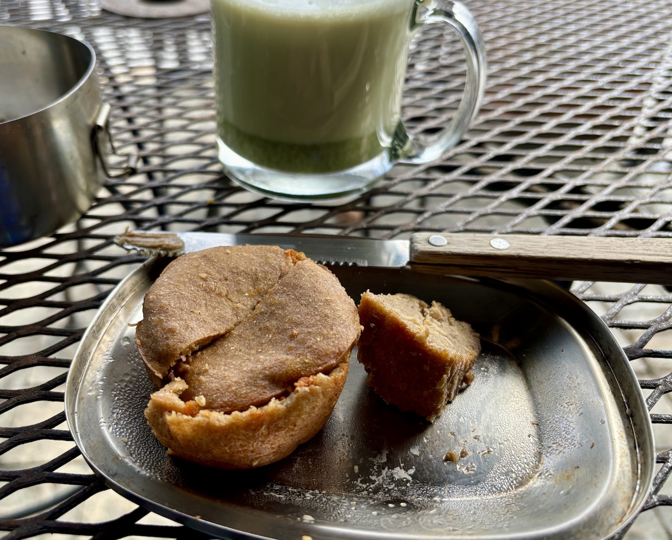 Miso Sunflower Spread on Savory Stuffed Wholegrain Muffins 