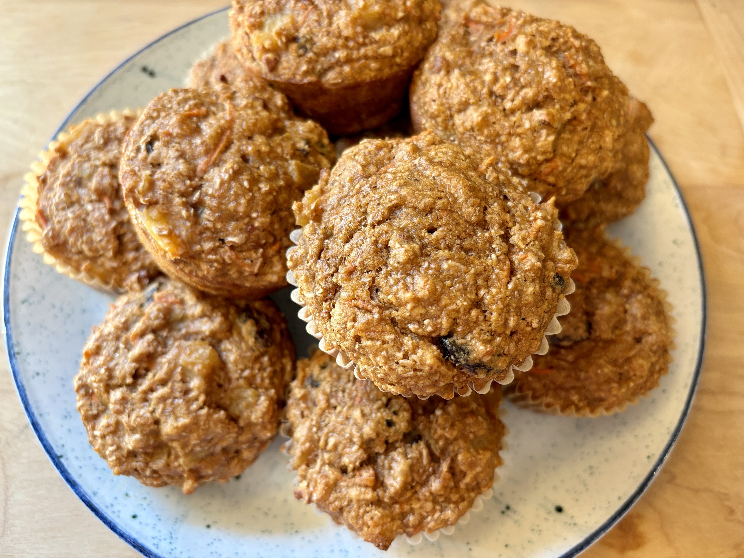 Low-Fat Carrot Pineapple Bran Muffins-1
