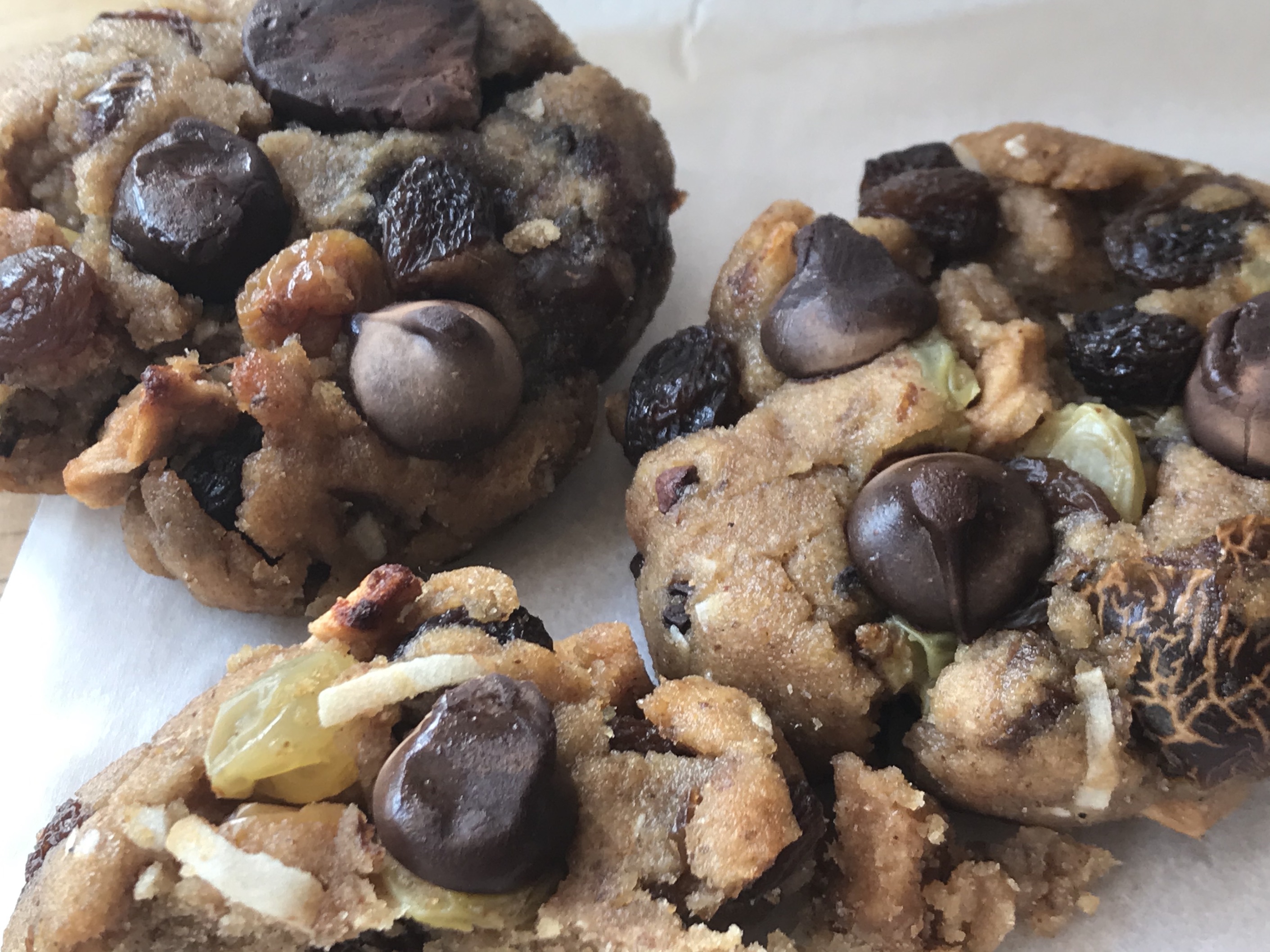Okara Bannock Cookies 3 up close on a plate