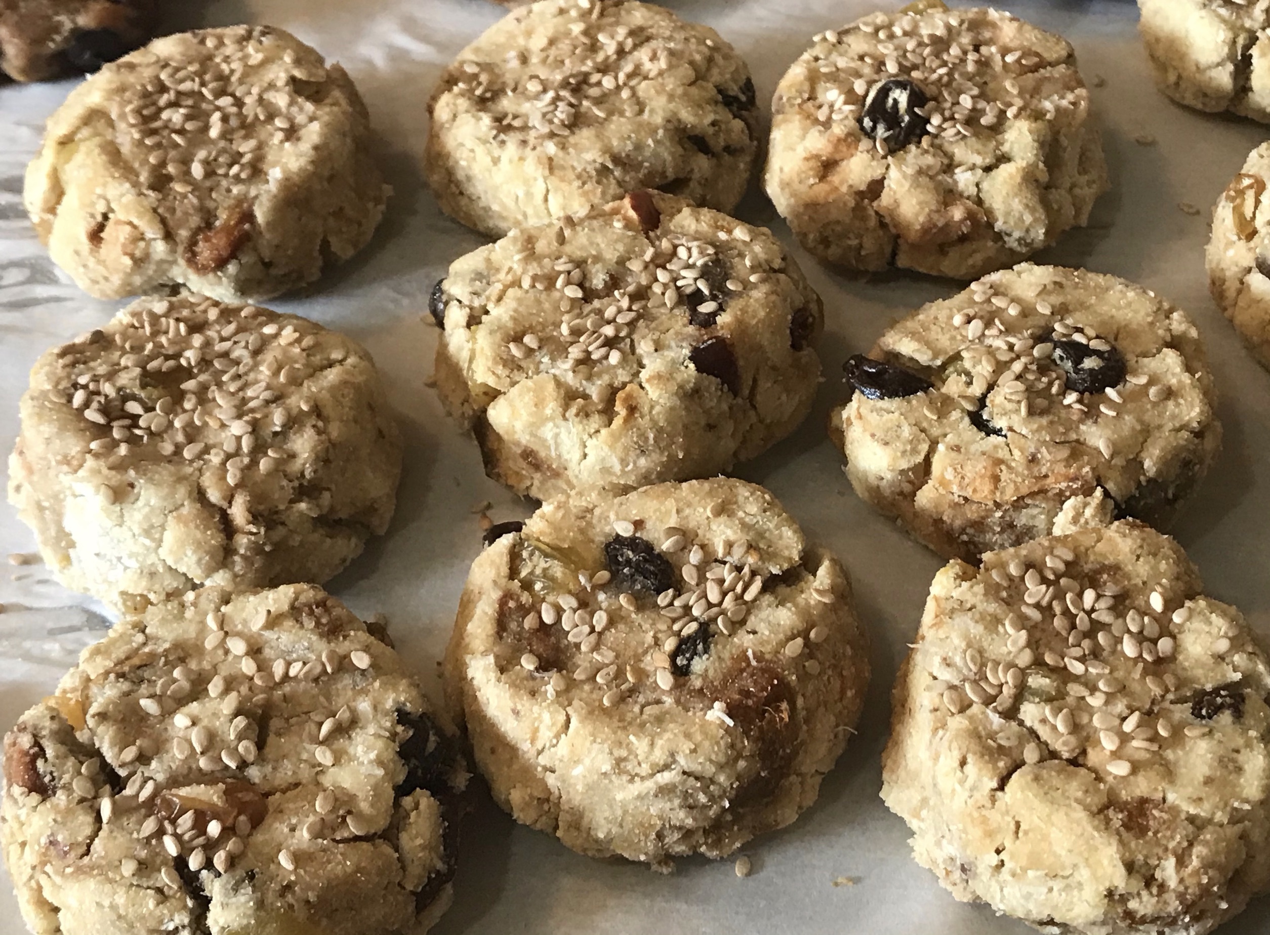 Gluten-Free Lemon Mango Coconut Okara Bannock Cookies