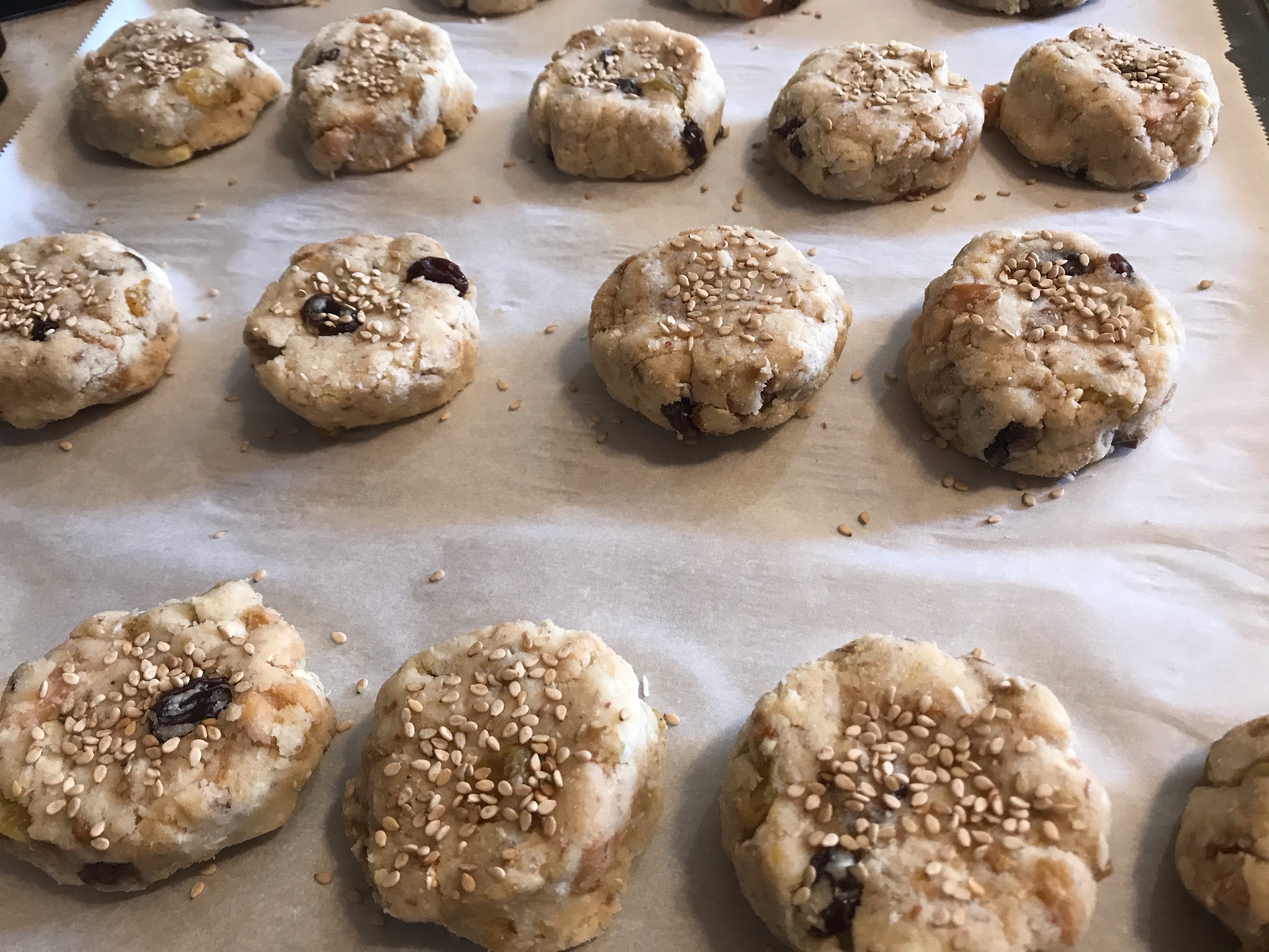Gluten-Free Lemon Mango Coconut Okara Bannock Cookies