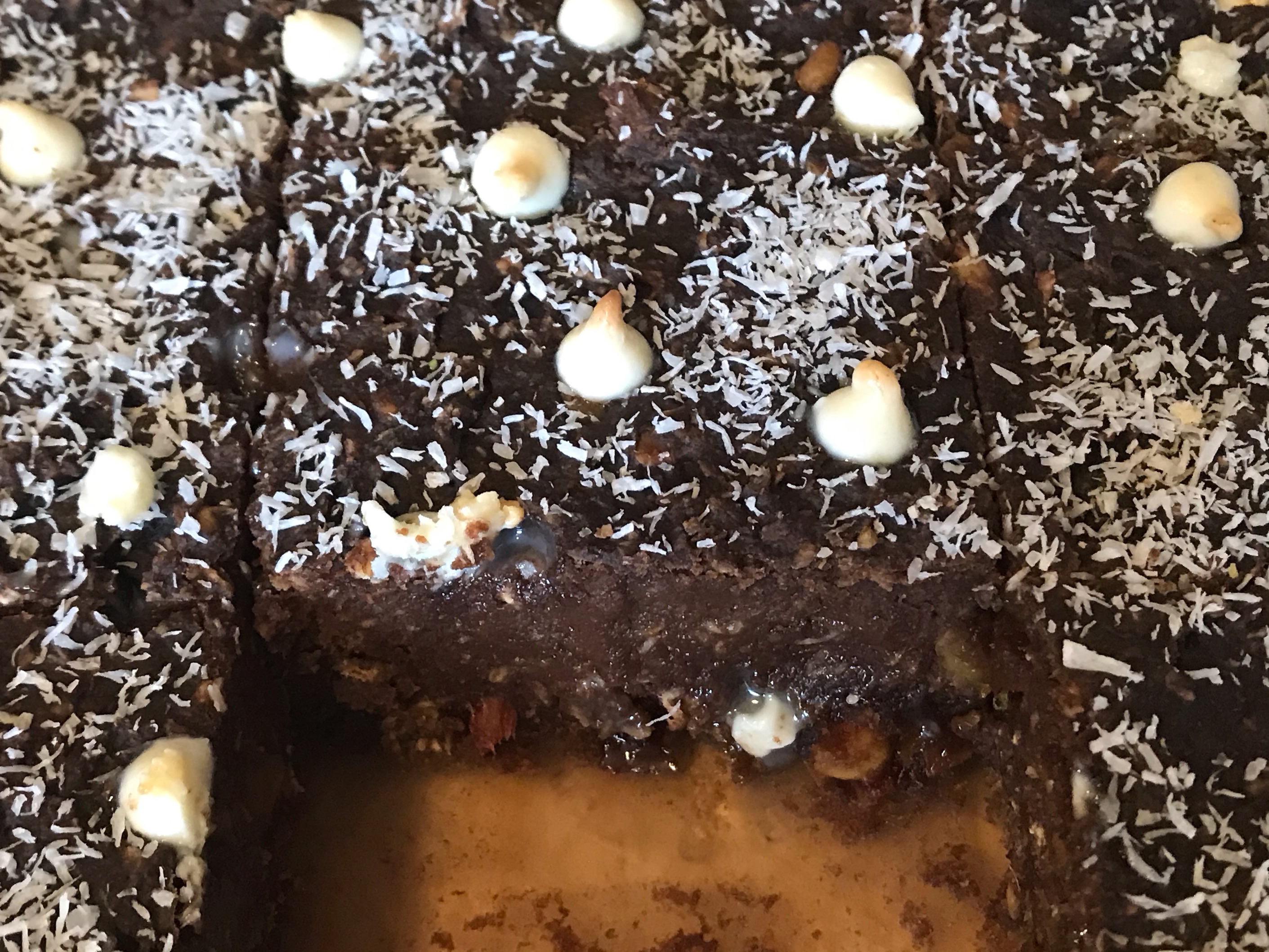 Okara Carob Black Bean Brownie Bars