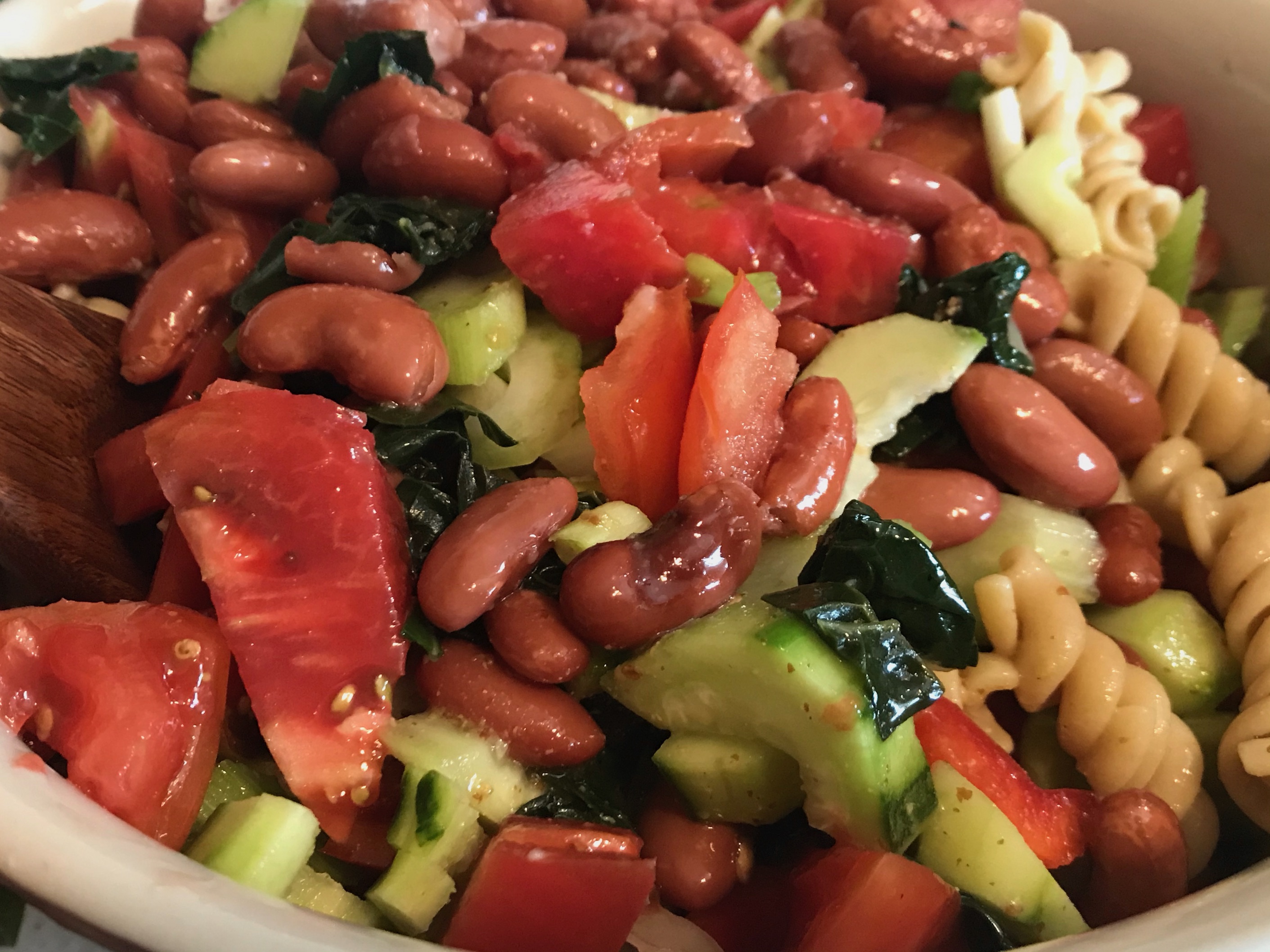 Rotini Pasta Salad with Kidney Beans & Tomatoes Rotini Pasta Salad with Kidney Beans & Tomatoes