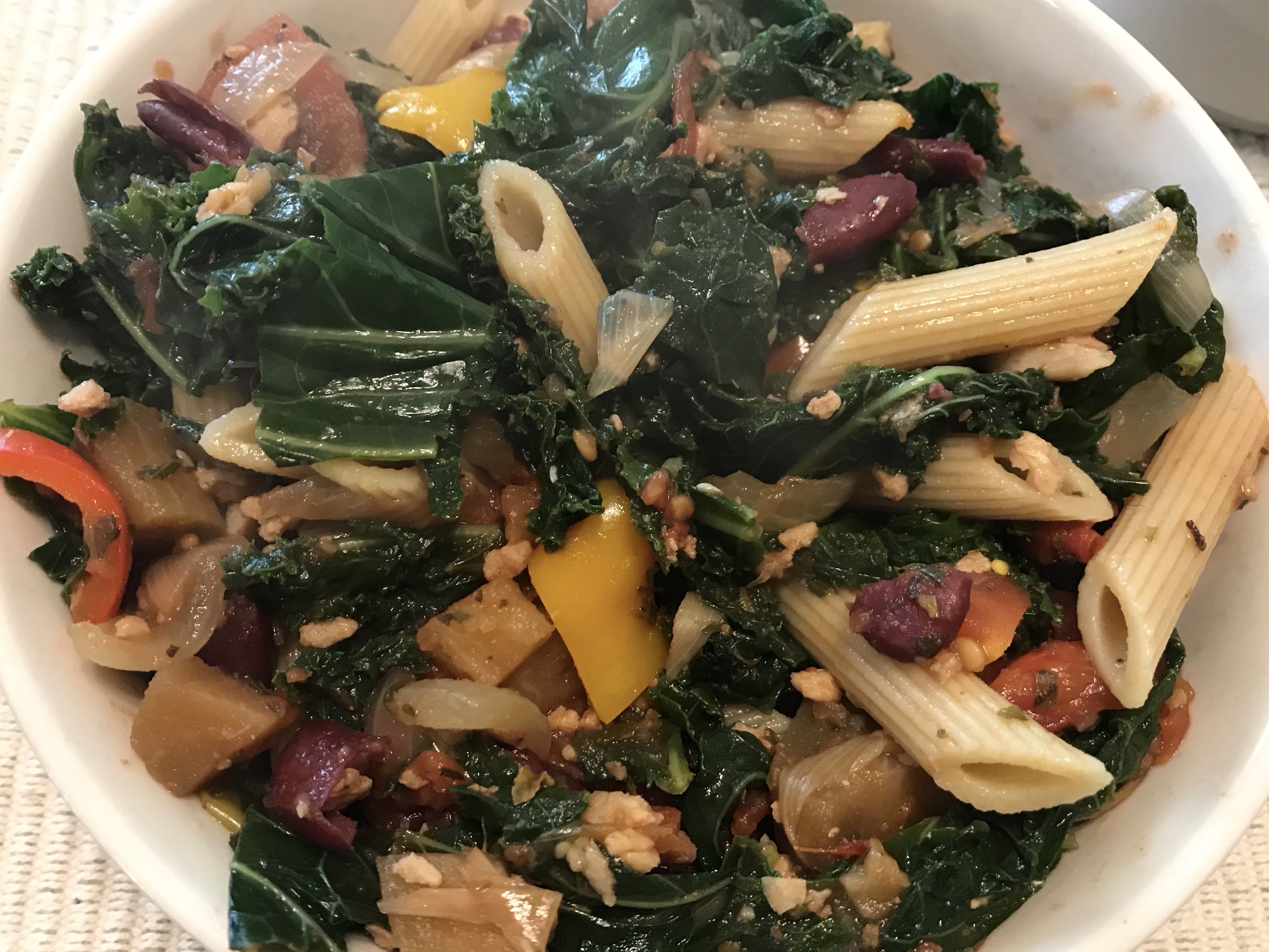 Healthy Vegan Pasta Salad with QB Greens & Beans Healthy Vegan Pasta Salad with QB Greens & Beans