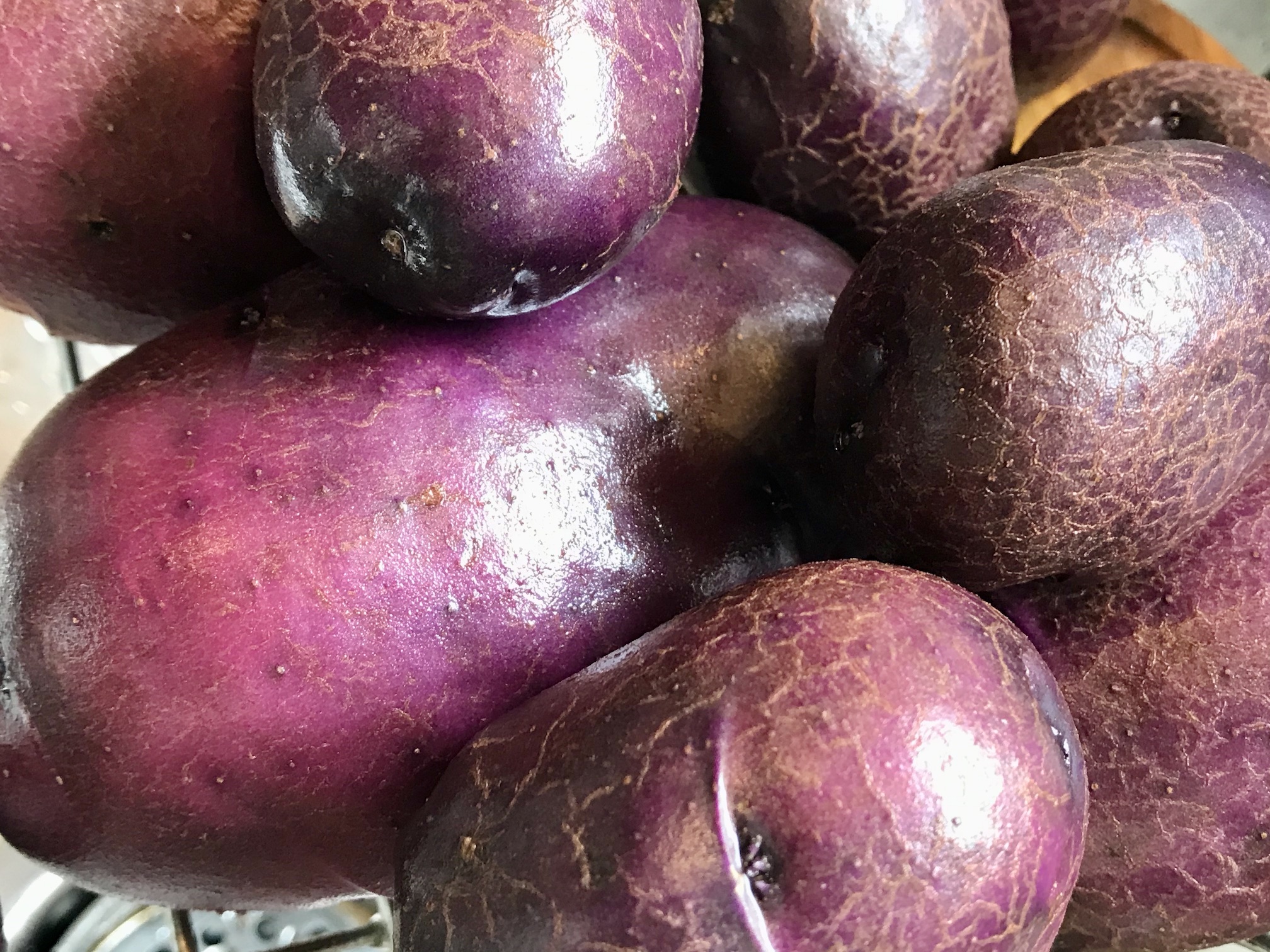 Potatoes from the garden, purple 