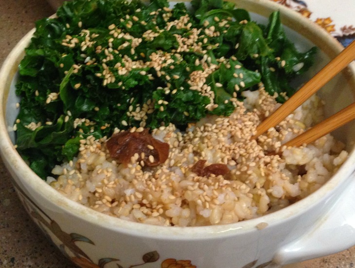 Brown Rice & Aduki Beans, Kale, Sesame Seeds Ohsawa Pot