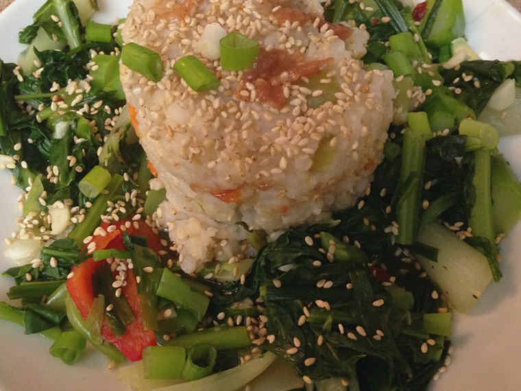 Brown Rice Porridge & Greens Brown Rice Porridge & Greens