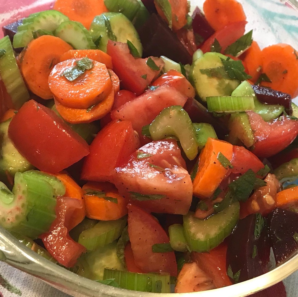 Salad with Carrot, Celery, Tomato & Beet Salad with Carrot, Celery, Tomato & Beet