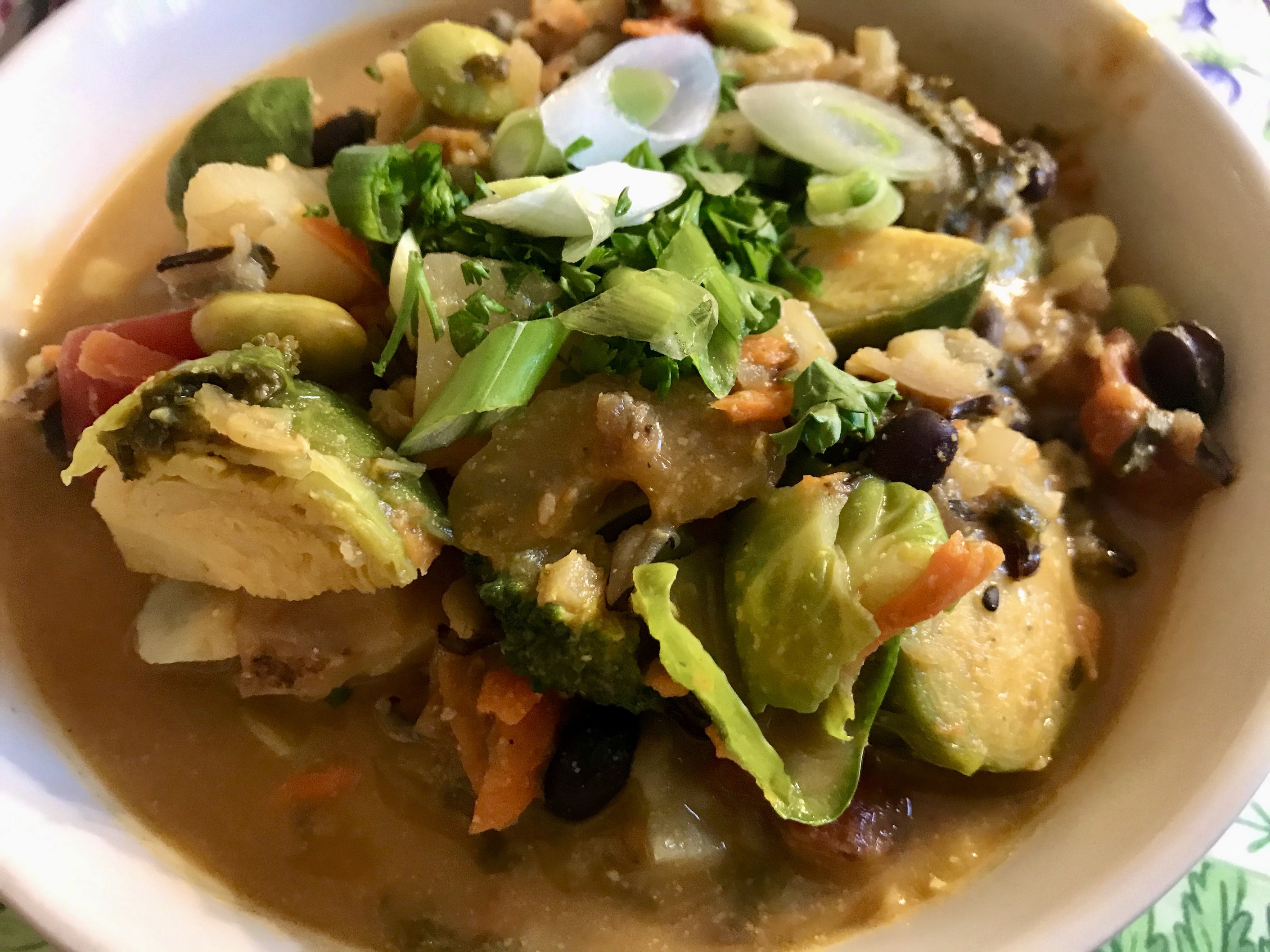 Bean & Brussels Sprouts Soup