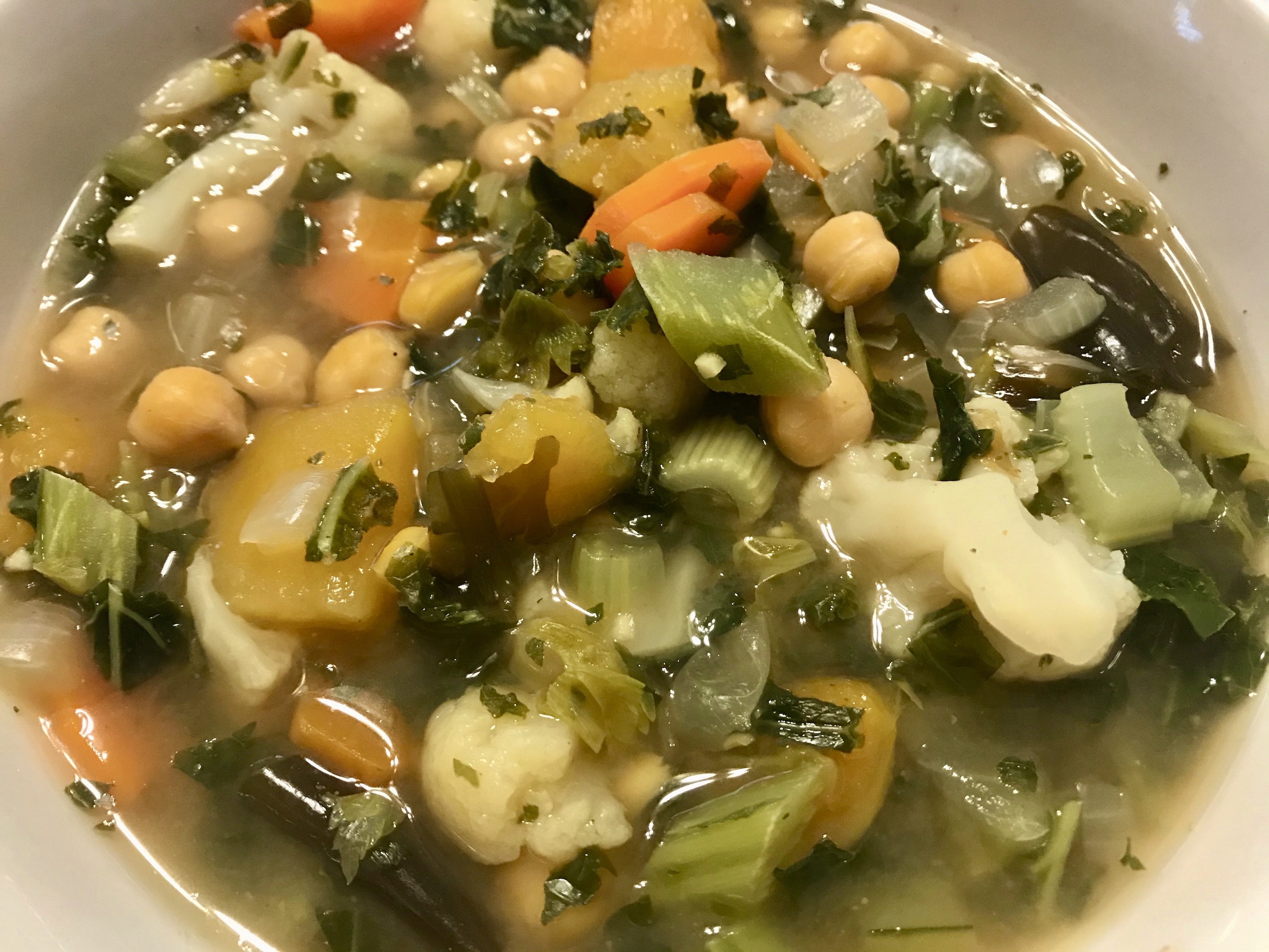 Colorful Chickpea & Vegetable Soup