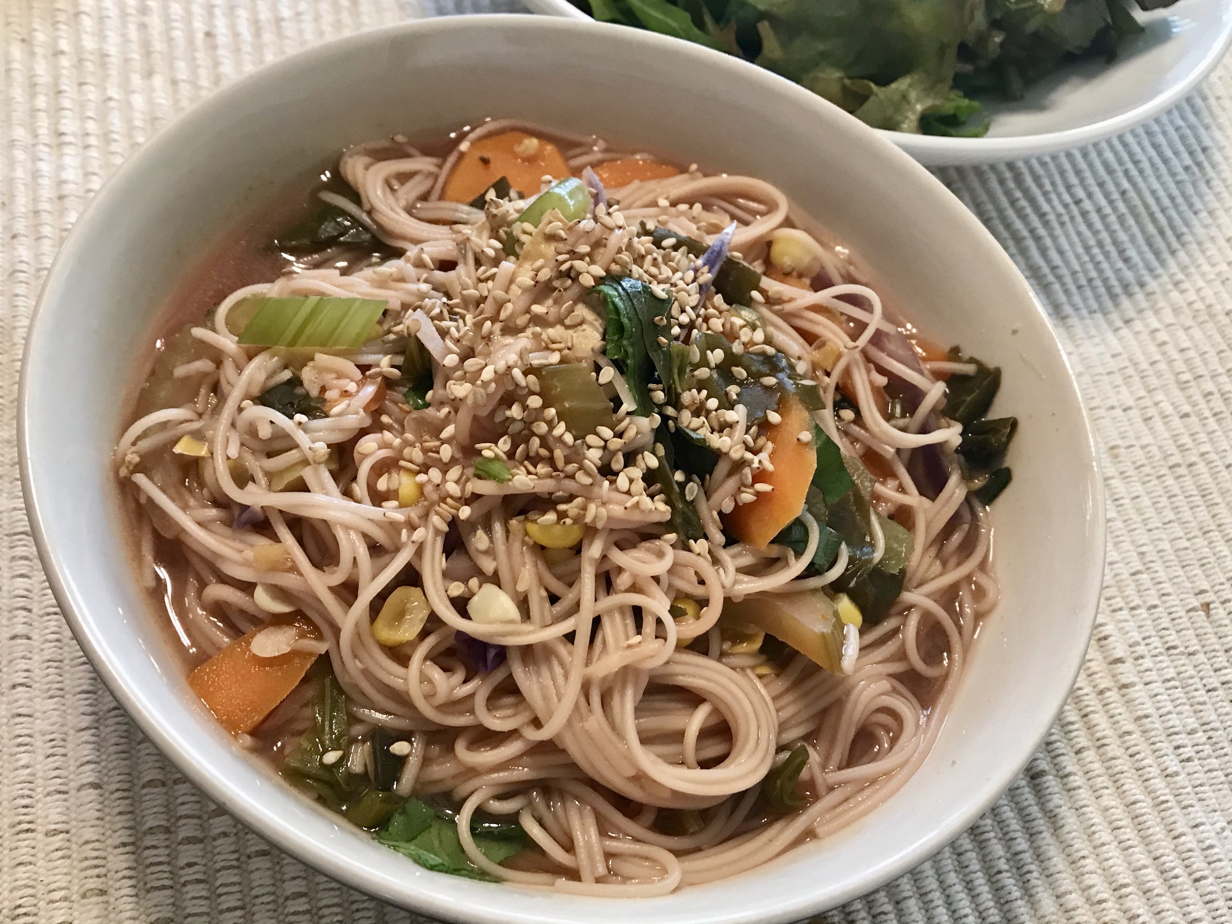 Miso Vegetable Soup with Somen Noodles
