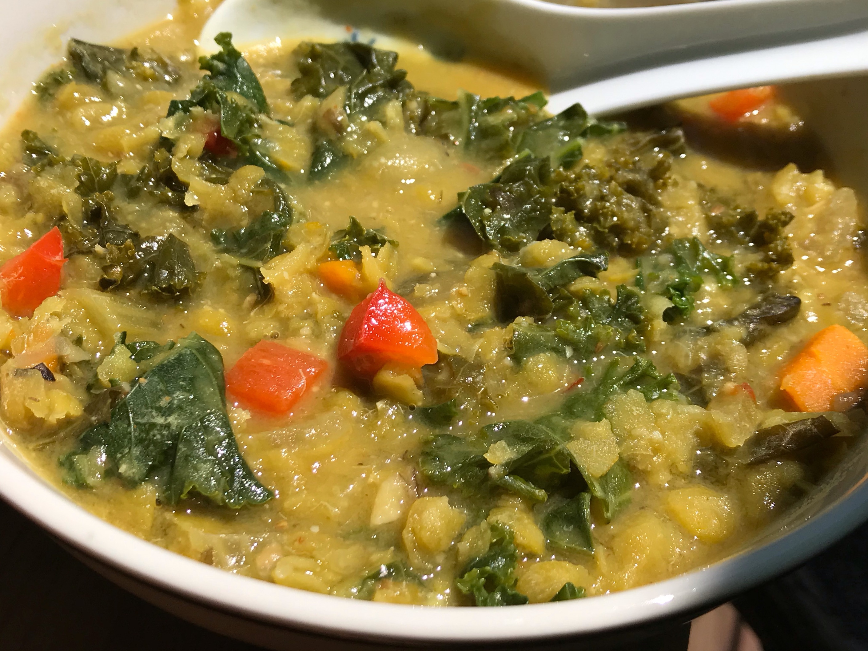 Split Pea Soup with Kale
