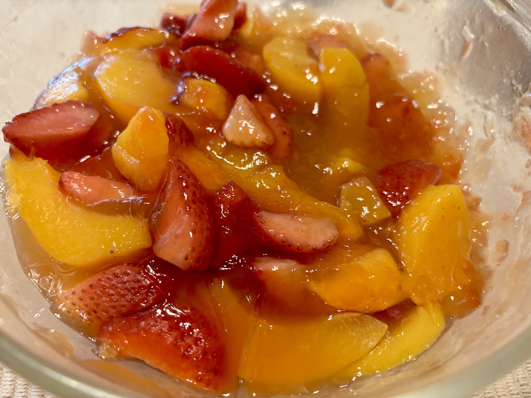 Vegan Strawberry Peach Aspic