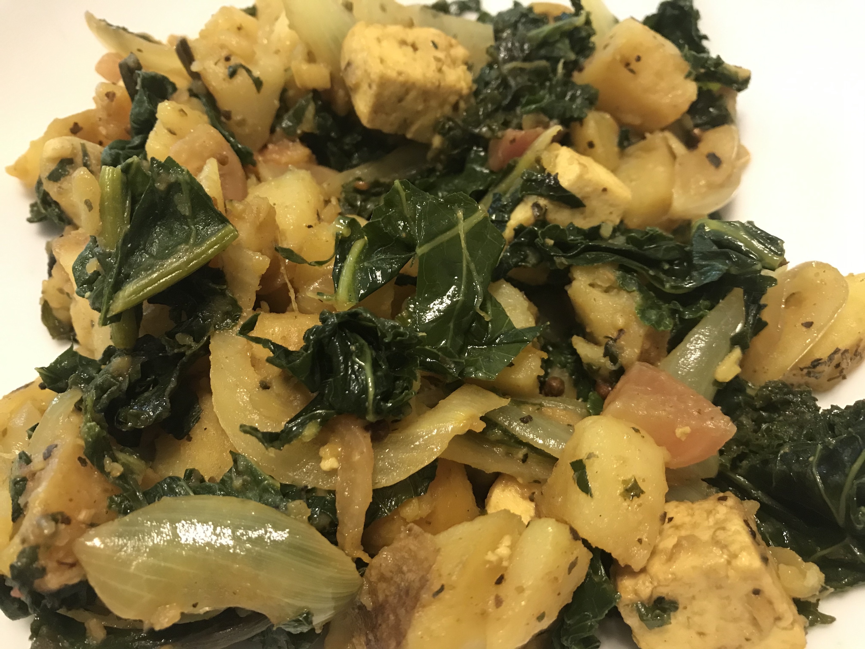 Tofu Potato Kale & Onion