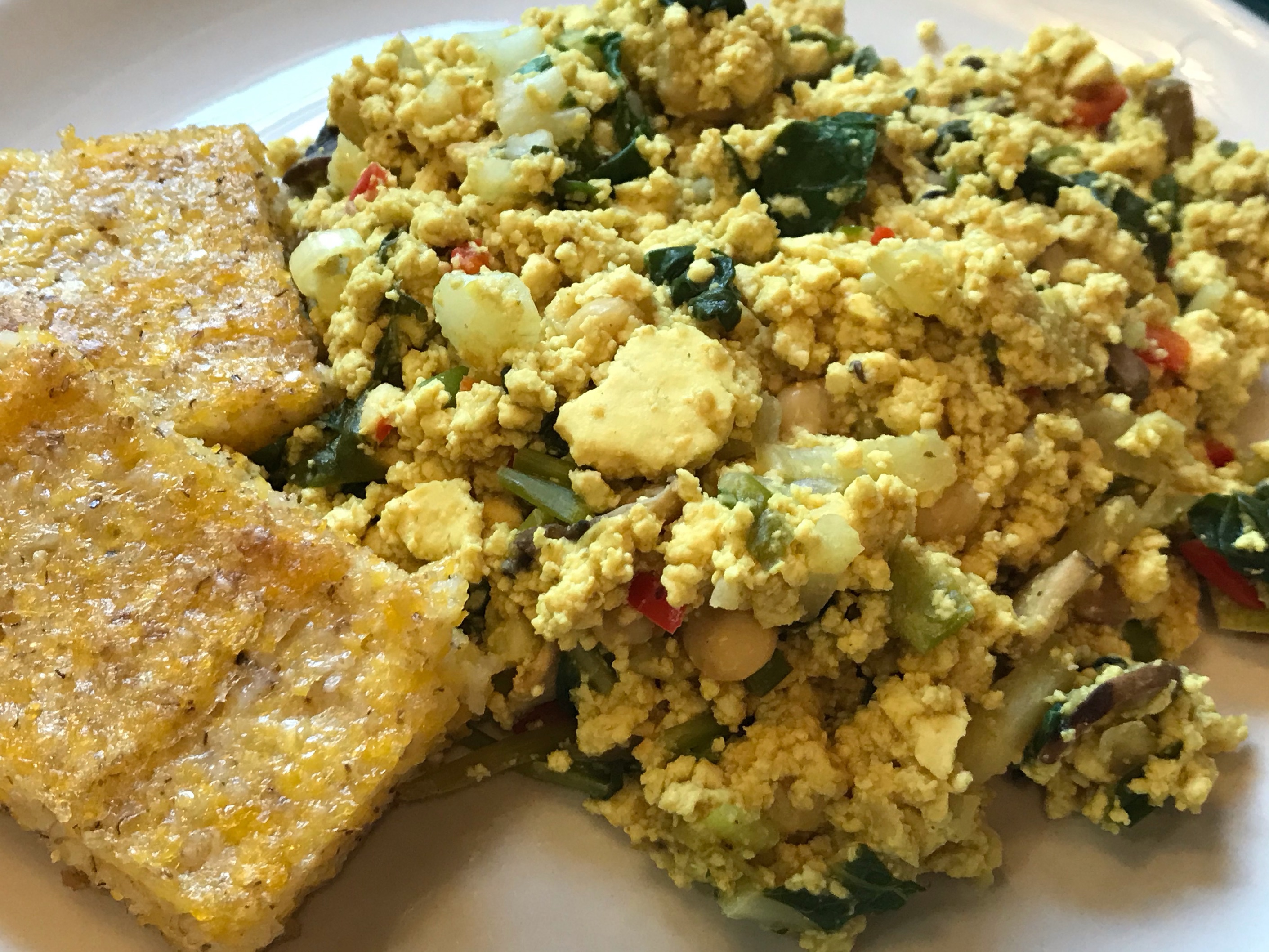 Tofu Scramble with Polenta