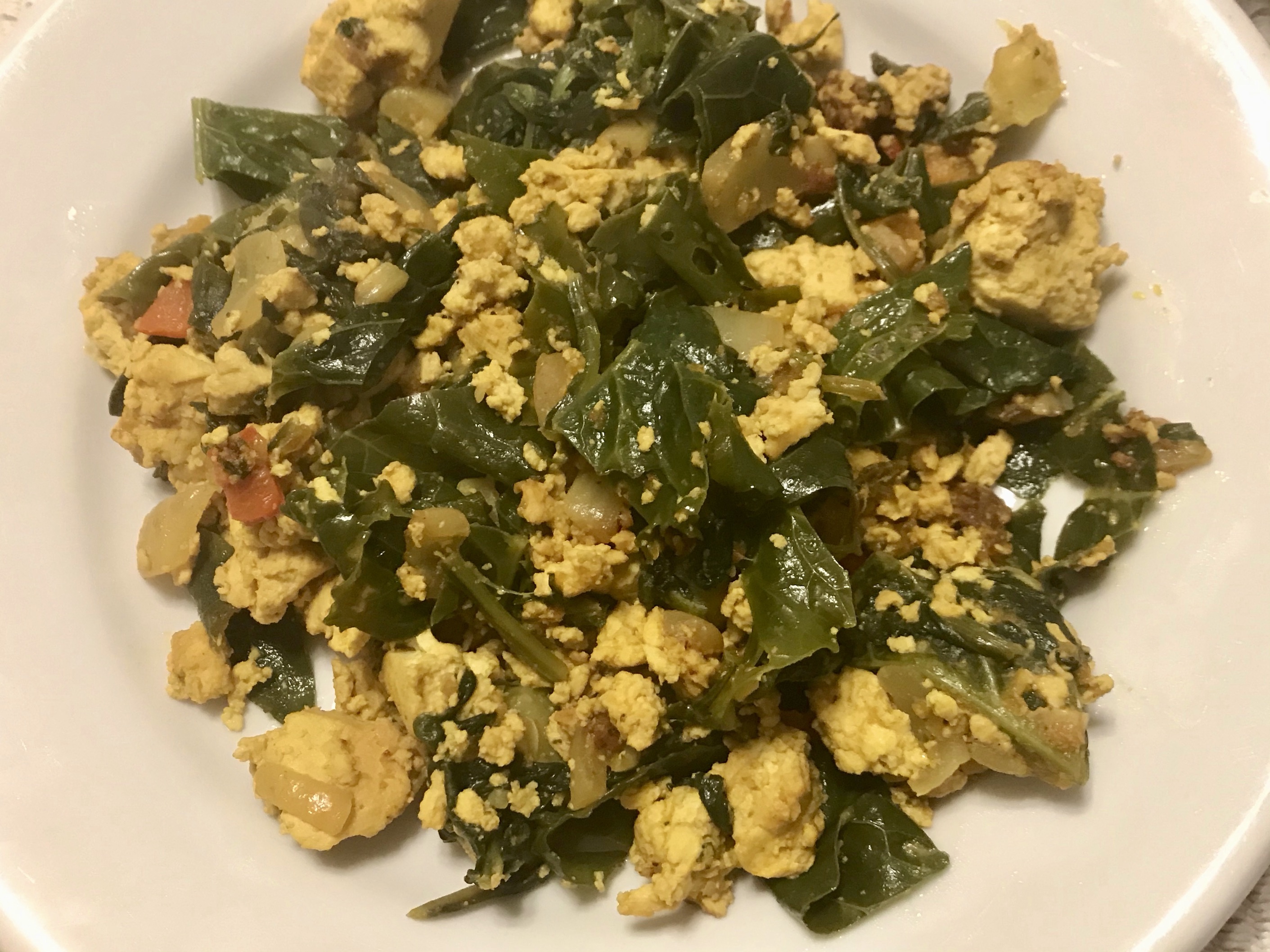 Tofu Scramble Method #2 Spinach