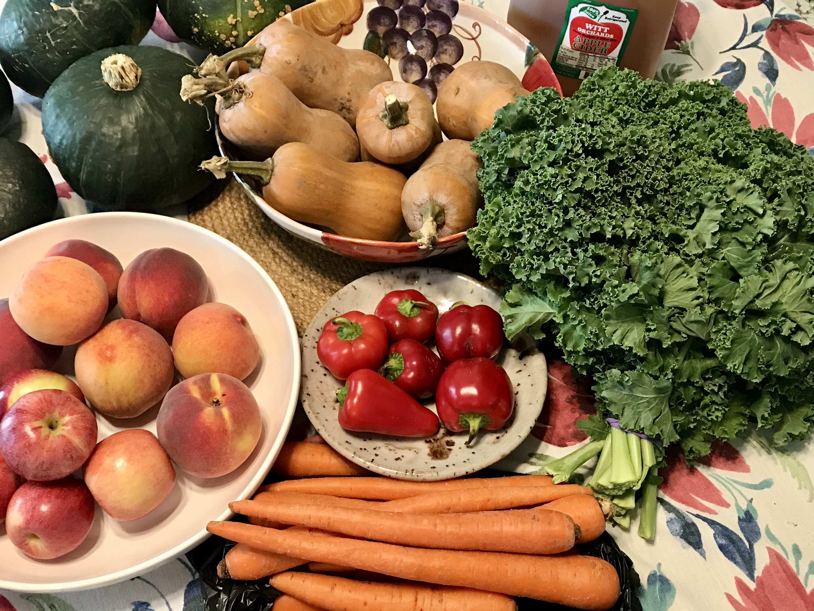 Farmers Market Haul of Kale, Squash and more, Sept 2023